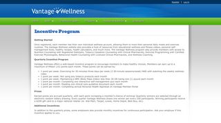 Incentive Program - Vantage Wellness
