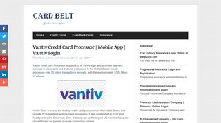 Vantiv Credit Card Processor | Mobile App | Vantiv Login - Card Belt ...