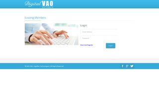Digital VAO Software - Software for VAO - Login Page