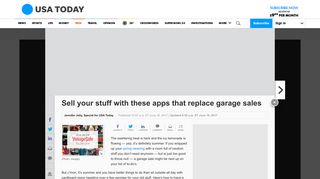Sell your stuff with these apps that replace garage sales - USA Today