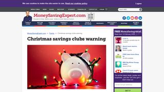 Christmas savings clubs warning - Money Saving Expert