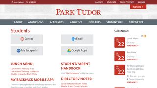 Student Portal - Park Tudor School