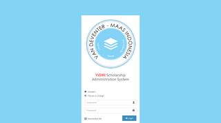 Scholarship Administration System: Login