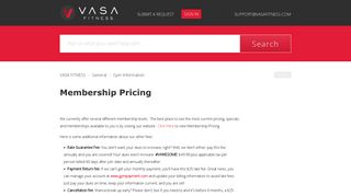 Membership Pricing – VASA FITNESS
