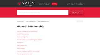General Membership – VASA FITNESS
