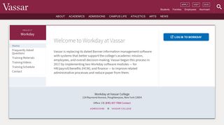 Workday - Vassar College