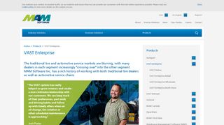 VAST Enterprise - Automotive + Tire Software | MAM Software