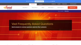 Vast FAQ's - Vast Broadband