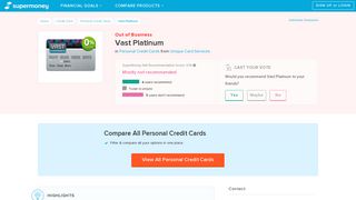 Vast Platinum Reviews - Personal Credit Cards - SuperMoney