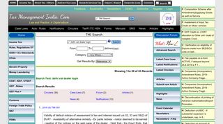 delhi vat dealer login - Tax Management India .com