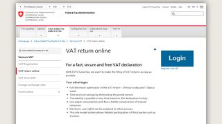 VAT return online - EStV - Admin.ch