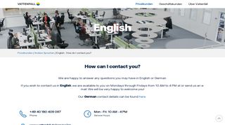 English - How can I contact you? - Vattenfall