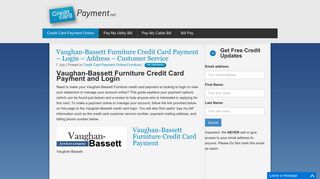 Vaughan-Bassett Furniture Credit Card Payment - Login - Address ...