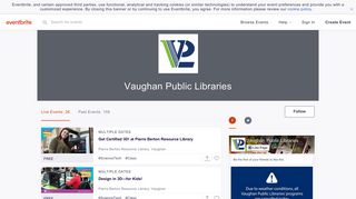 Vaughan Public Libraries Events | Eventbrite