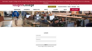 Login | Vaughn College | School of Aviation, Engineering and ...