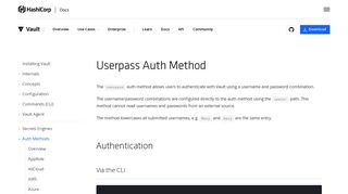Userpass - Auth Methods - Vault by HashiCorp