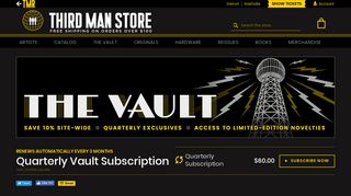 Quarterly Vault Vinyl Music Subscription - Third Man Records