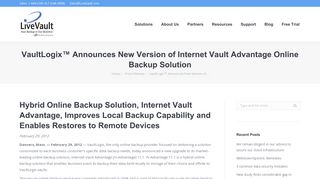VaultLogix™ Announces New Version of Internet Vault Advantage ...