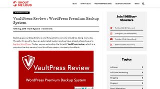 VaultPress Review : WordPress Premium Backup System