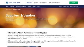 Suppliers & Vendors | Fifth Third Bank