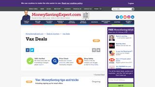 Vax Discount Codes, Promo & Sales - Money Saving Expert