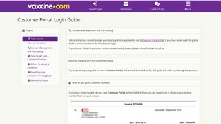 Vaxxine Computer Systems :: New Customer Poral Login Help