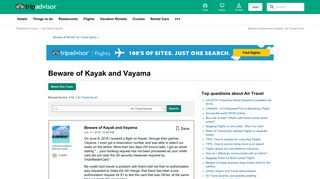 Beware of Kayak and Vayama - Air Travel Forum - TripAdvisor