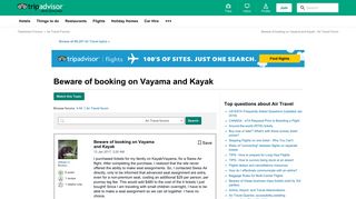 Beware of booking on Vayama and Kayak - Air Travel Forum - TripAdvisor