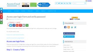 Access user login Form and verify password - Access-Excel.Tips