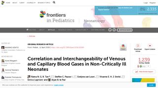 Frontiers | Correlation and Interchangeability of Venous and Capillary ...