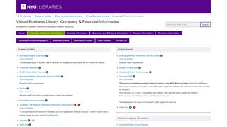Company & Financial Information - Virtual Business Library ...