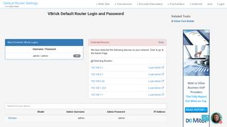 VBrick Default Router Login and Password - Clean CSS