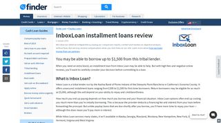 Inbox Loan installment loans review January 2019 | finder.com