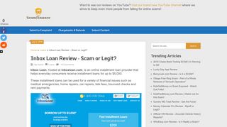 Inbox Loan Review - Scam or Legit? - ScamFinance