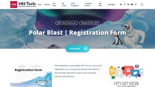 Polar Blast | Registration Form - Group VBS Tools