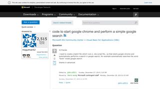 code to start google chrome and perform a simple google search ...