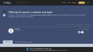 VBScript to launch a website and login - Experts Exchange