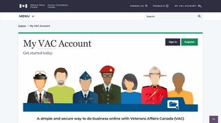 My VAC Account - Veterans Affairs Canada