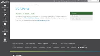 VCA Portal - MyLearn VMware
