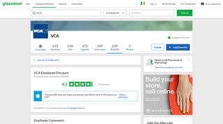 VCA Employee Benefit: Employee Discount | Glassdoor.ie