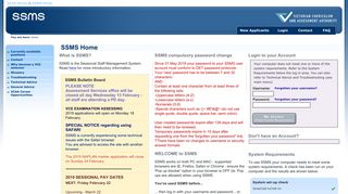 SSMS Home :: Sessional Staff Management System (SSMS) :: VCAA