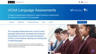 VCAA Language Assessments - ACER