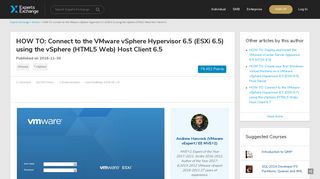 HOW TO: Connect to the VMware vSphere Hypervisor 6.5 (ESXi 6.5 ...