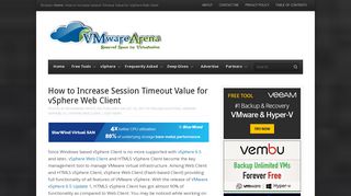 How to Increase Session Timeout Value for vSphere Web Client
