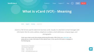 What is vCard - Definition | SendPulse