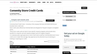 Comenity Store Credit Cards - Finance Karma