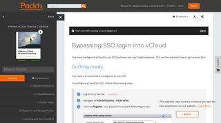 Bypassing SSO login into vCloud - VMware vCloud Director Cookbook