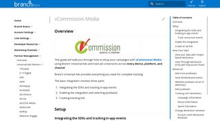 vCommission Media - Branch Docs