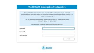 Login - World Health Organization