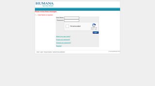Login Page - Humana Vision